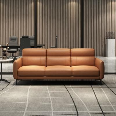 American Style Sofa Office Furniture Leather Living Room Fashion Leisure Sofa
