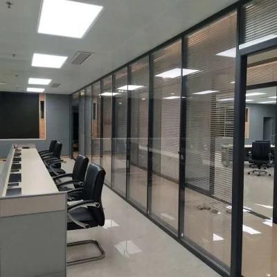 Aluminium Fulll Height Partition for Office with Tempered Glass