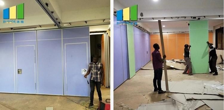 Ballroom Sound Proof Folding Partitions Movable Wooden Partition Wall