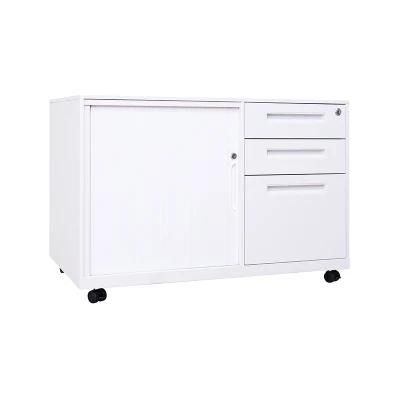 Office Furniture Steel Filing Cabinet Tambour Door Mobile Caddy Pedestal