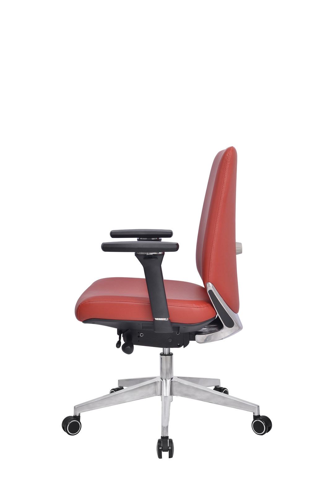 PU Leather Adjustable Middle Back Ergonomic Tilting Executive Manager Home Office Swivel Office Chair