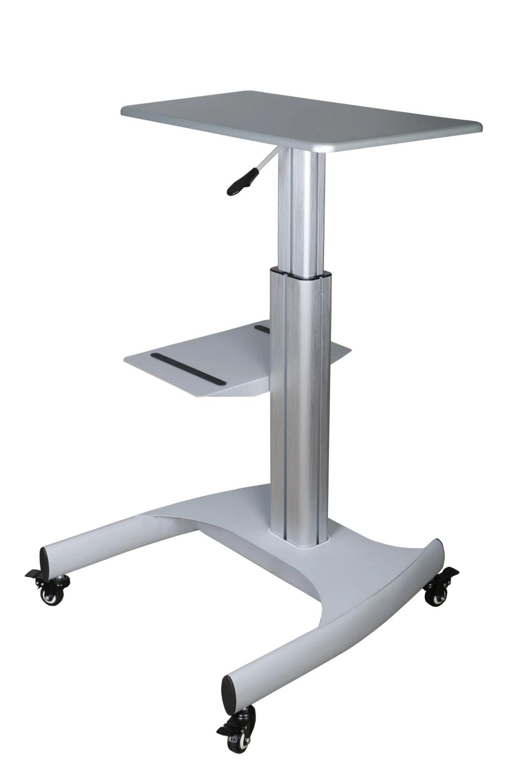 Gas Lift Laptop Trolley / Stand / Holder 17" Laptop Wheelbase