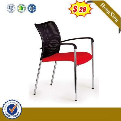 Black with Red Color Plastic Metal Chair Conference Folding Chair Computer Office Furniture
