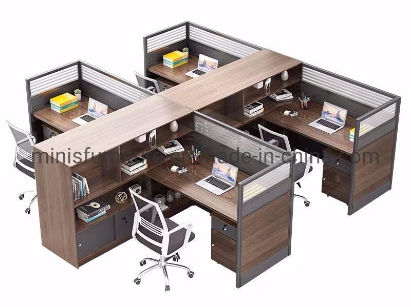 (MN-WS256) Office Workstation Furniture Staff Cubicle with Glass Partition