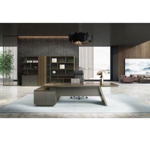 Modern Office Furniture Fashion Melamine L-Shaped Executive Office Table Design