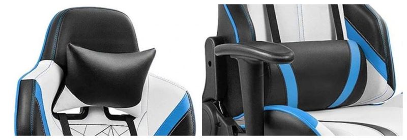 PVC Leather Office Gaming Chair with Headrest and Lumbar Support