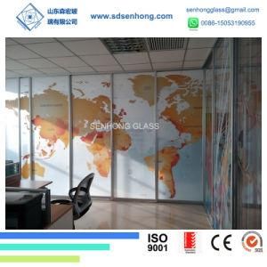 Clear Art Laminated Glass Partition
