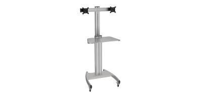 Mobile Computer Workstation/Desk/Stand 2-Monitor 10-24&quot; Height Adjustment