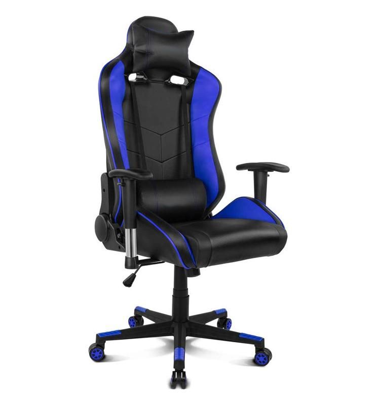 (ROJO-BU) Modern Blue PC Game Chair Office Computer Gaming Chair for Gamer
