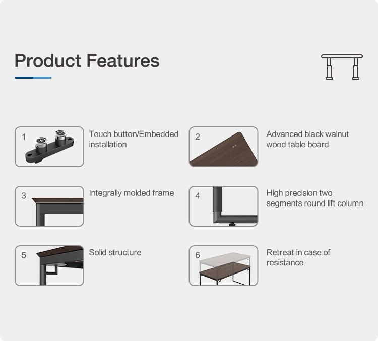 CE Certified Modern Design Chinese Furniture Adjustable Office Desk with Good Service