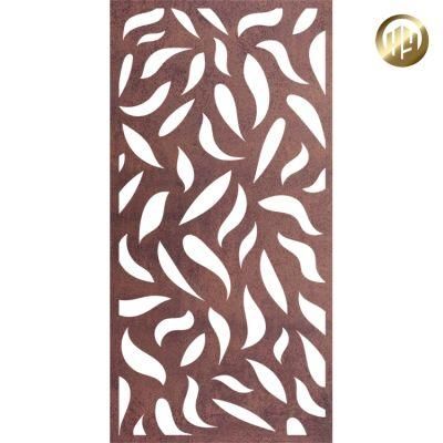 Customized Corten Steel Simple Pattern Decorative Screen/ Laser Cut Fence Panel