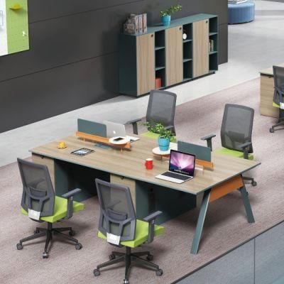 Office Furniture Face to Face 4 Person Tables Office Workstation Writing Computer Table