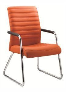 PU Synthetic Leather Manager Metal Meeting Staff Visitor Chair with Arms