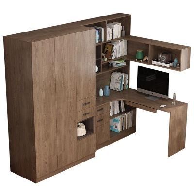 Walnut Bookshelf Computer Desk Document Cabinet Children Study Desk