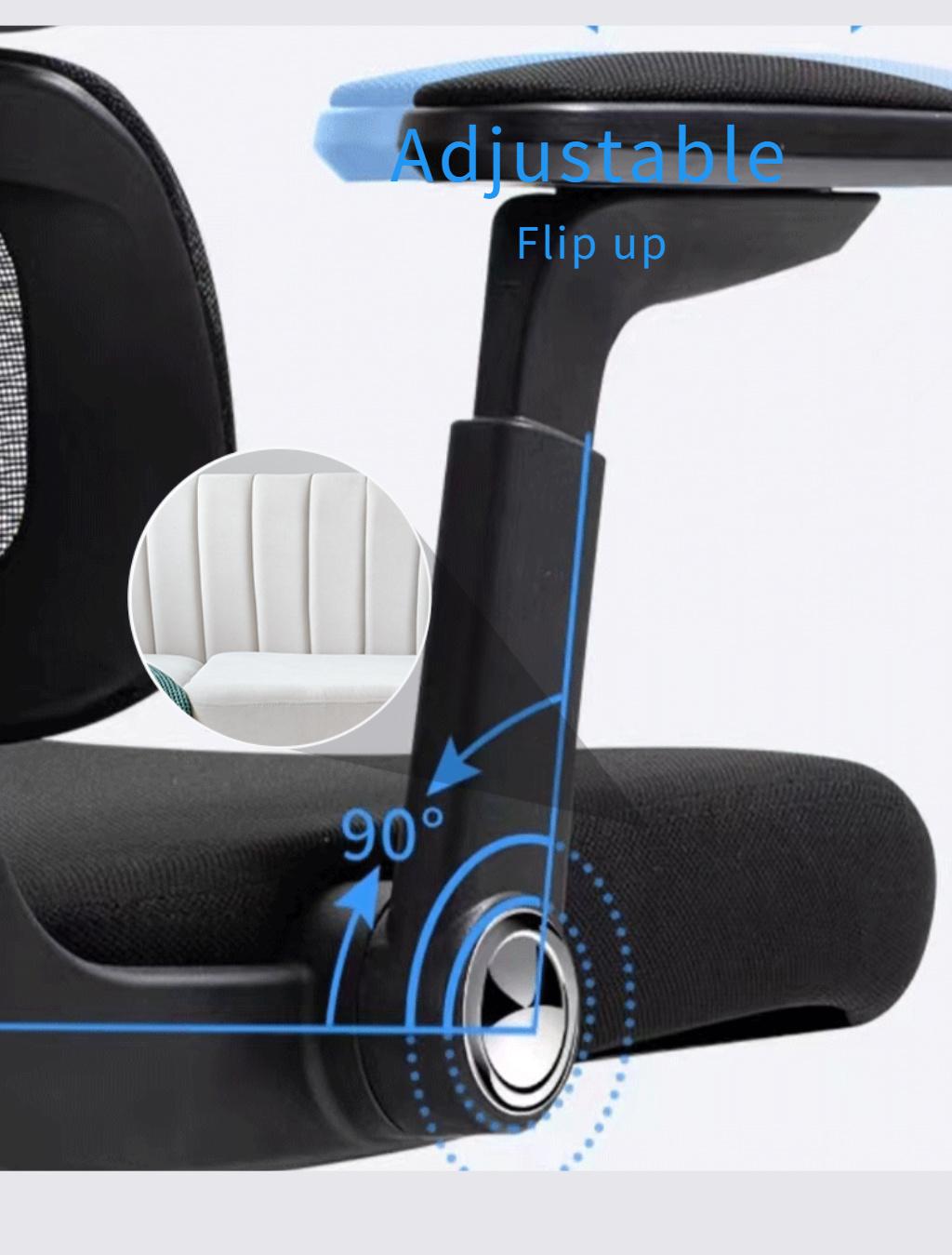 Ergonomic New Design Model Flip up Armrest Office Mesh Chair
