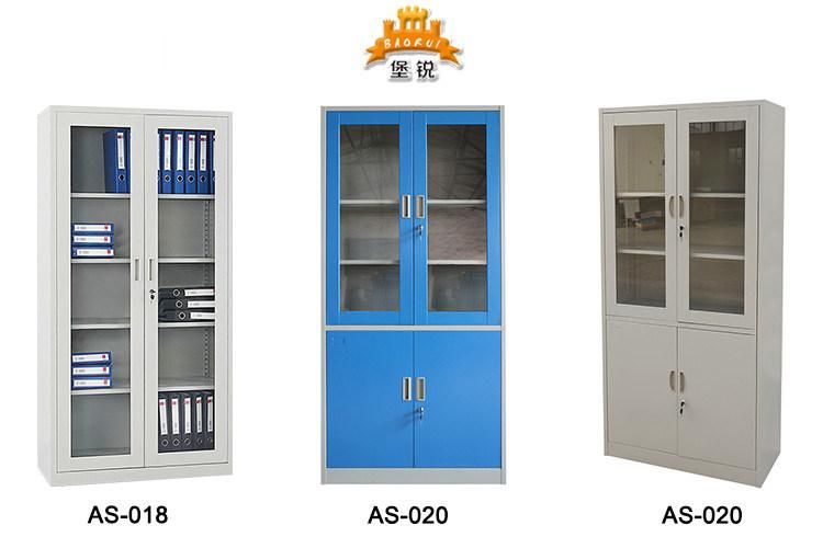 Space Saving Glass Sliding Door Office Cabinet