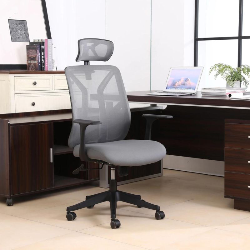 Ergo Good Quality Black Home Office Gray Mesh Chair