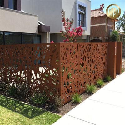 Customized Pattern Outdoor Decorative Corten Steel Rusty Metal Screen