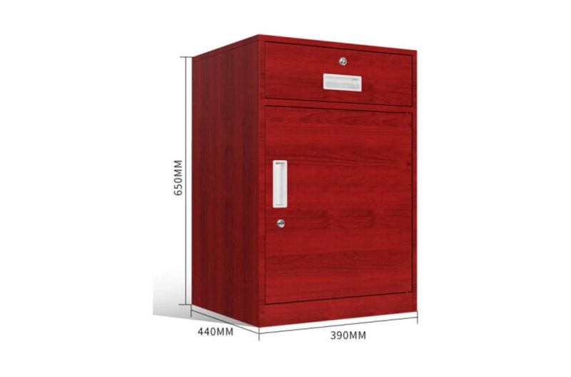 Wode Grain Steel Filing Cabinet Multifunction Cabinet Large Storage