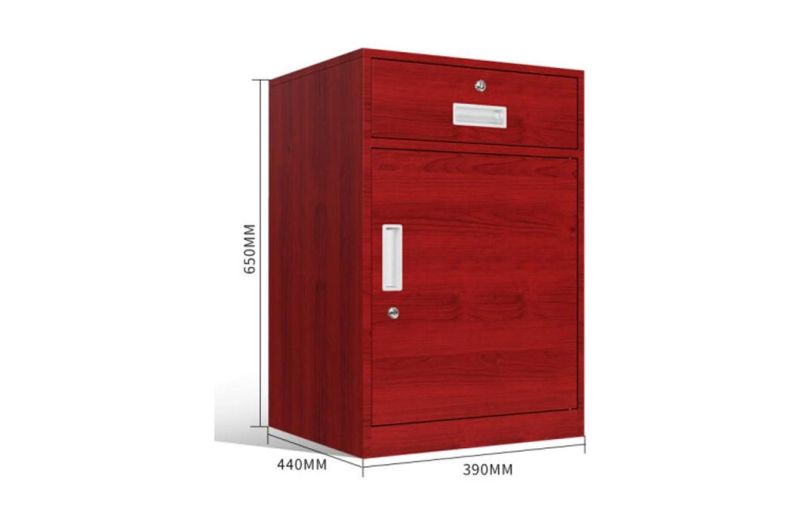 Wode Grain Steel Filing Cabinet Multifunction Cabinet Large Storage