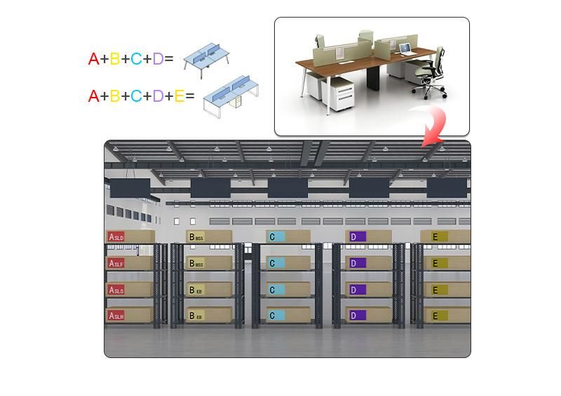 High Quality Office Workstations 4 Seat Computer Desk Office Workstations Modular