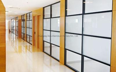 Single Glaze Aluminum Office Partion with Grid and Crossbars Design