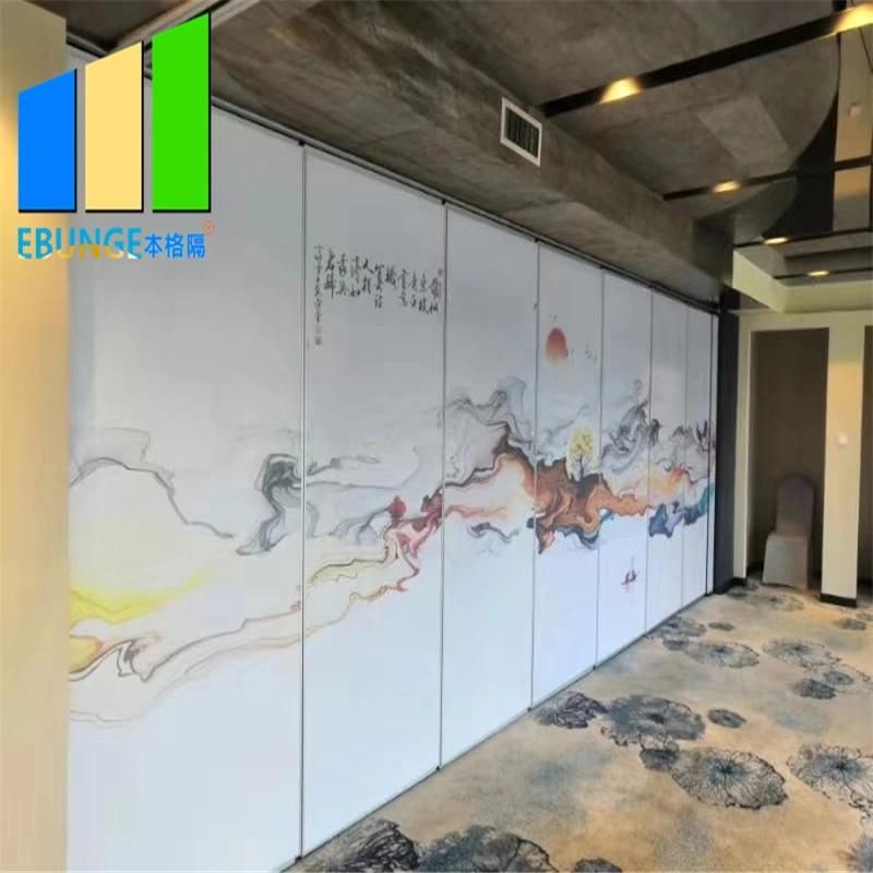 Office Soundproof Operable Partition Wall Wooden Design Sliding Wall Panel
