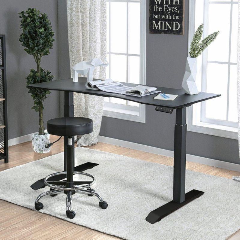 Manual Height Adjustable Desk Frame 2-Stage Double Motor Office Table
