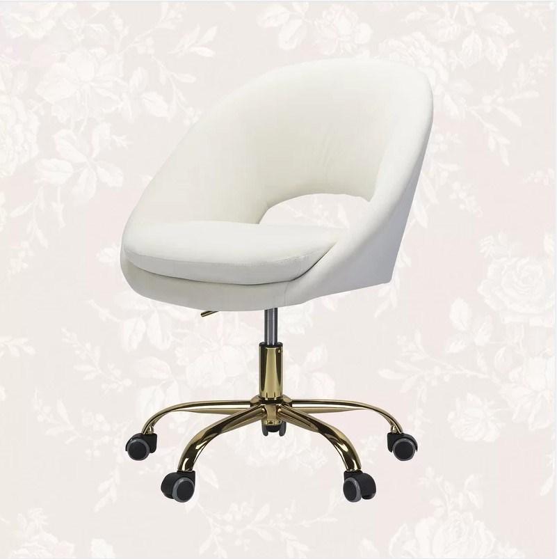 Soft Quiet Wheels Fabric Office Task Seat Chairs with High Back