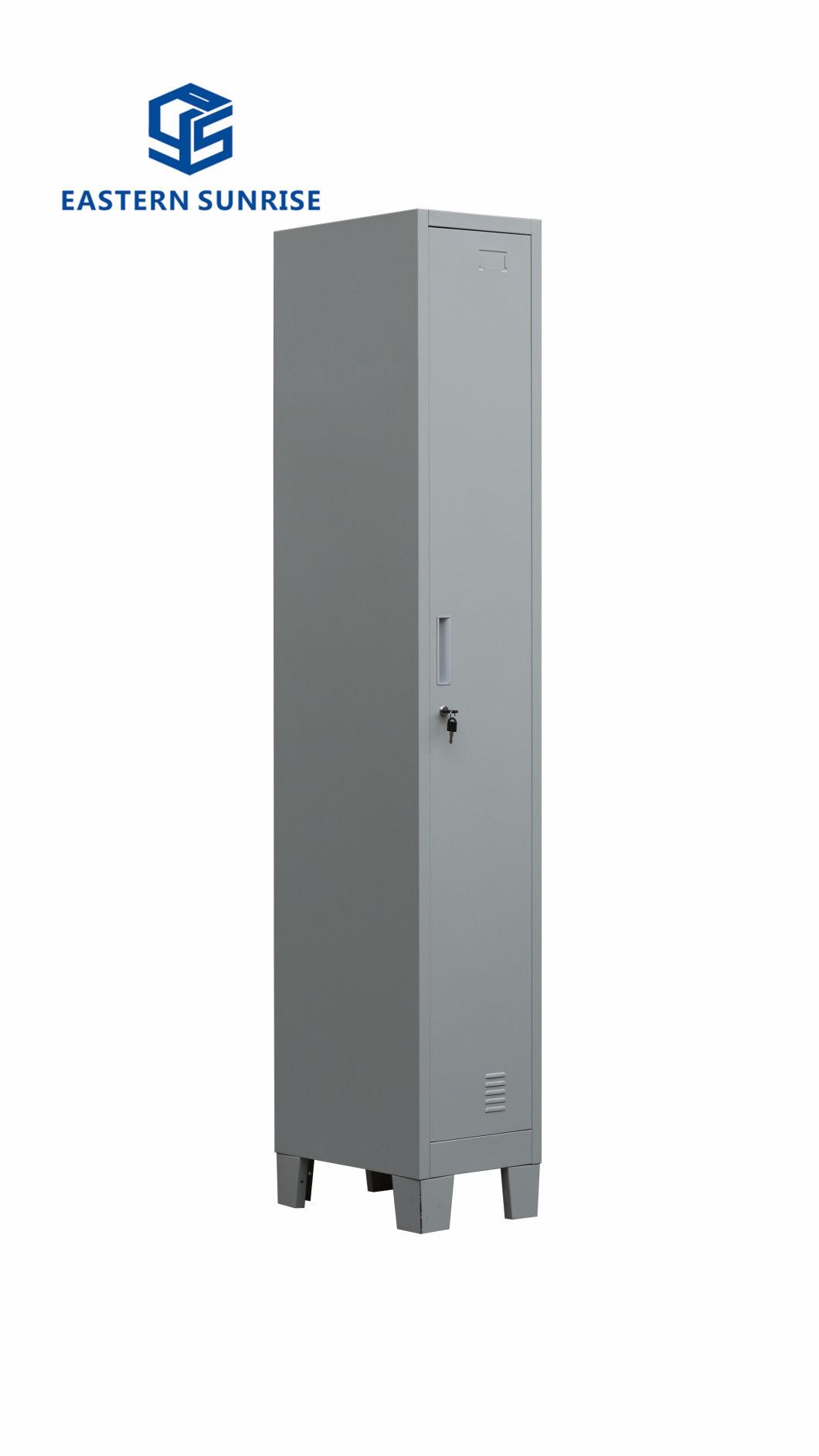 Fireproof Steel Wardrobe with Cyber Lock Single Door Metal Locker