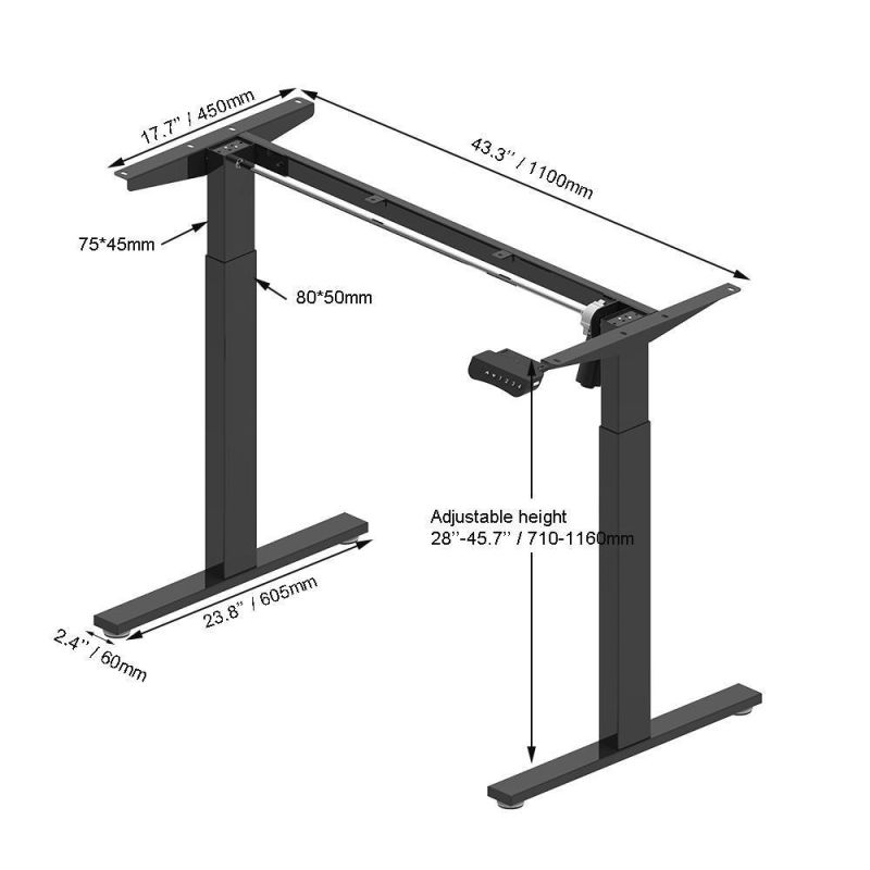 Smart Office Desk Furniture Modern Dual Motor Computer Height Adjustable Standing Table