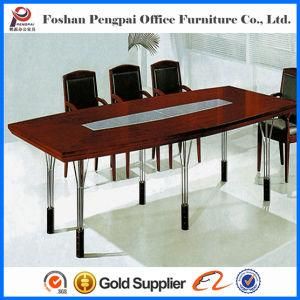 Modern Design Wooden Meeting Table with Steel Frame