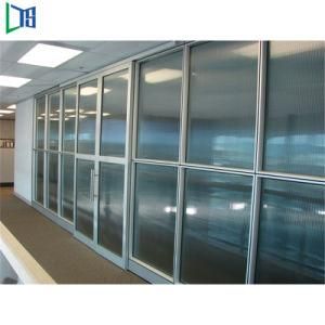Demountable Modular Framless Glass Office Partition, Clear/Transparent Glass Partition with Aluminium Profile