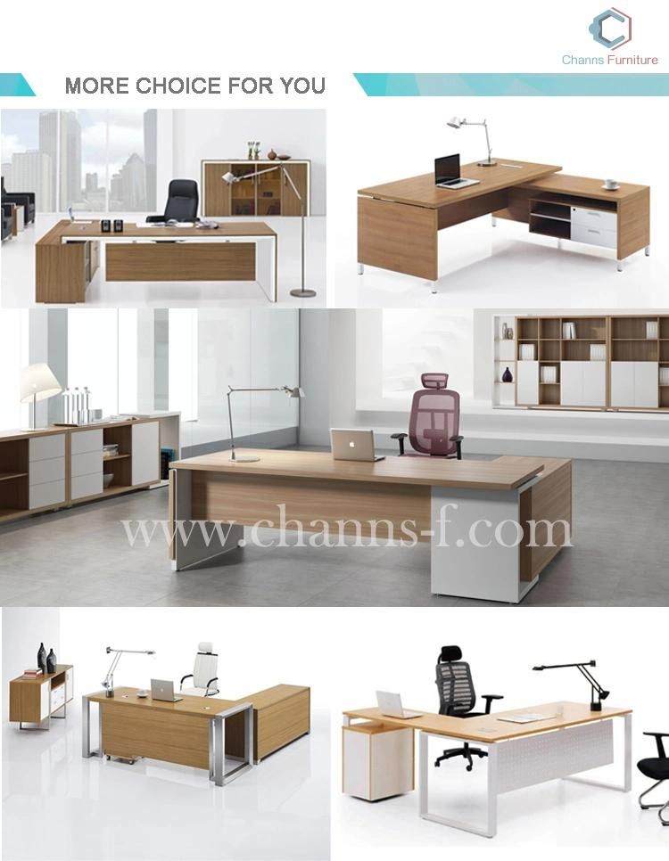 Classical Design L Shape Office Table with Mobile Drawer (CAS-MD18A34)