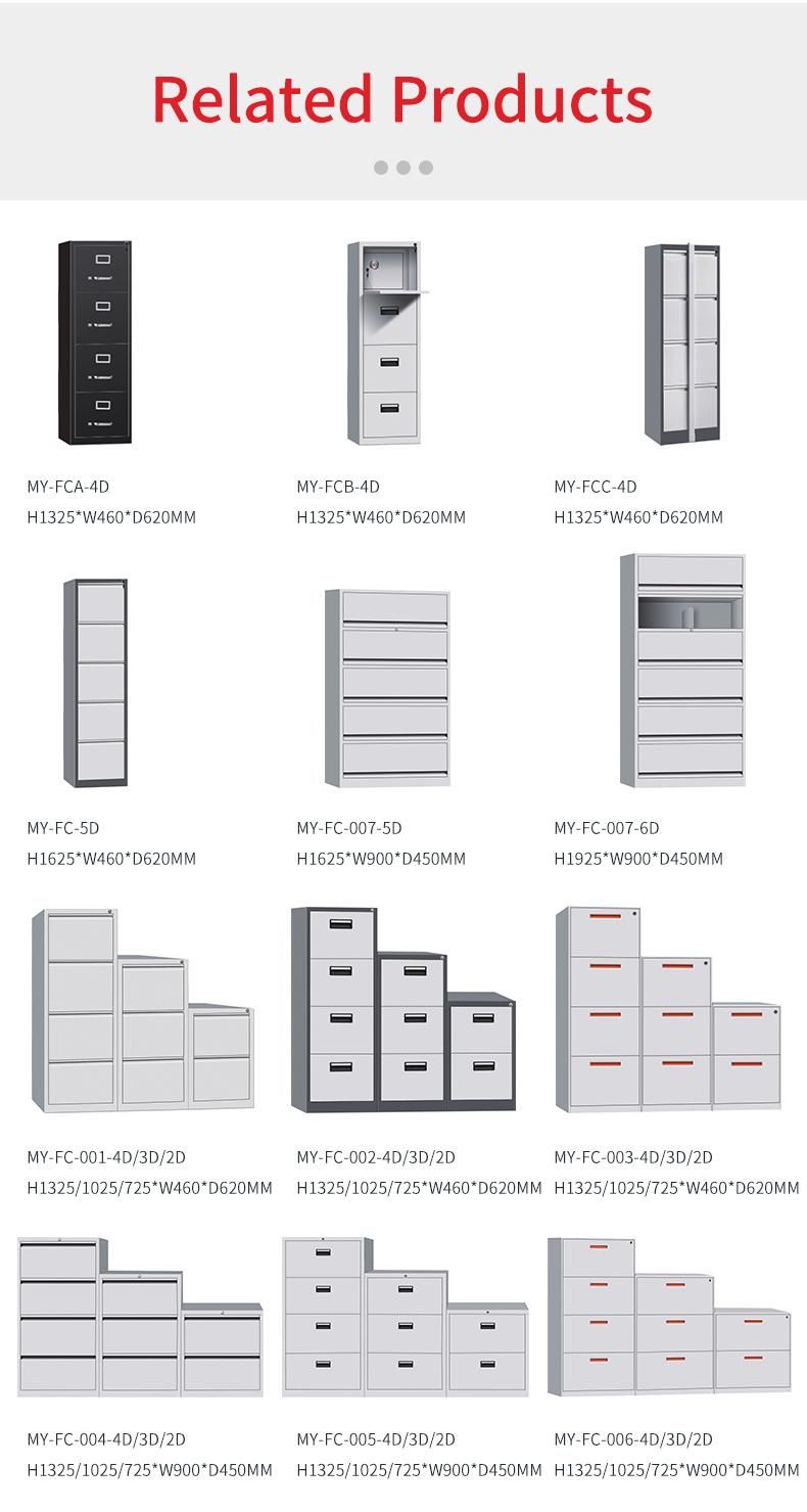 Steel Metal Office Furniture 4 Drawer Storage Vertical Filing Cabinet