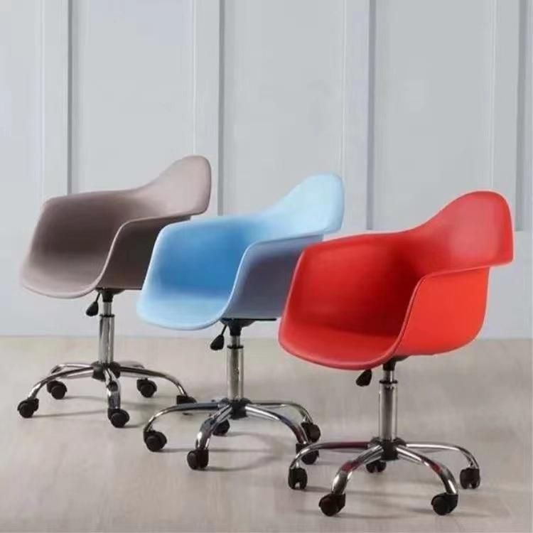 Five Claws PP Plastic Home Office Furniture Armrest Beauty Chair