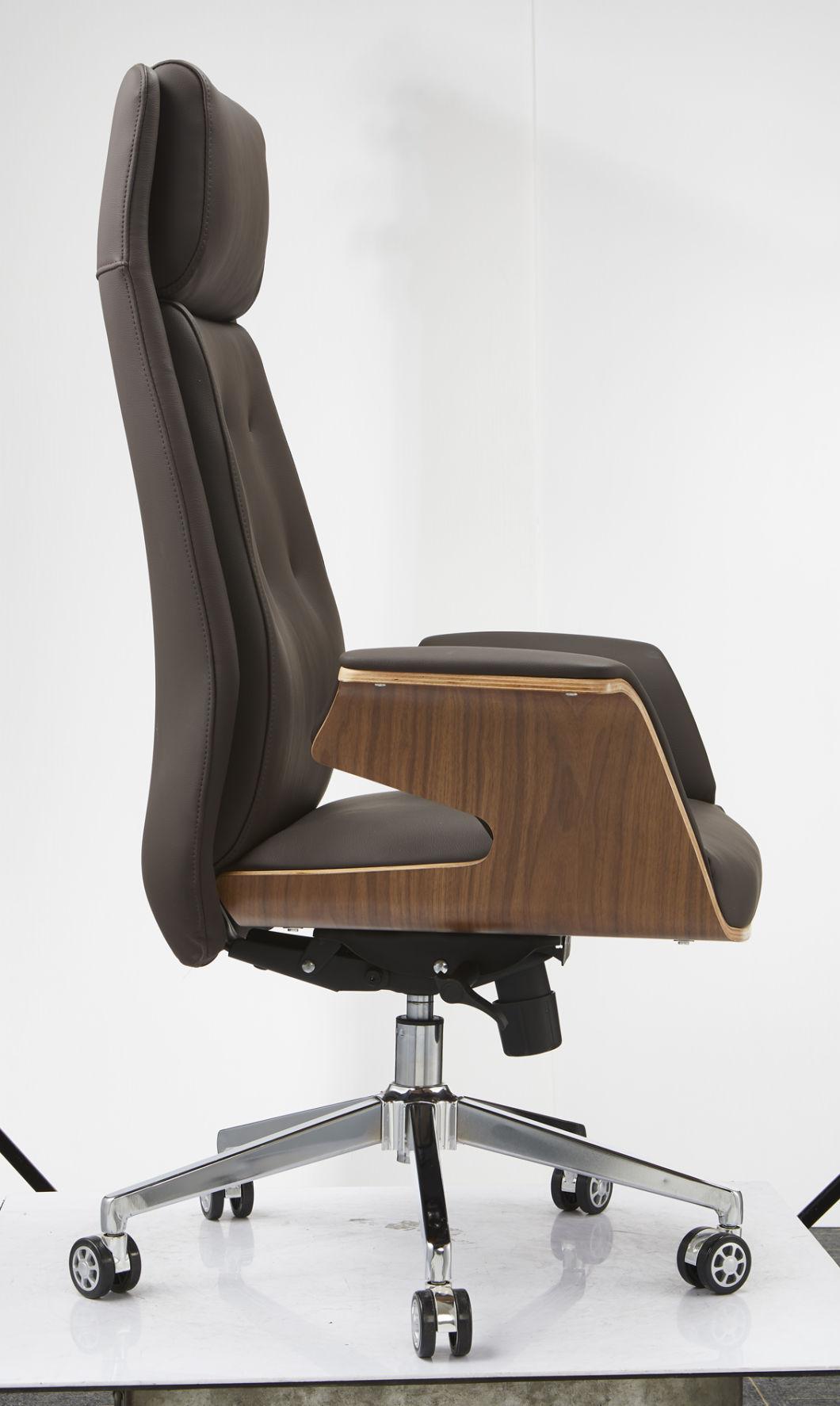 Modern Ergonomic Adjustable High Swivel Computer Visitor PU Boss Executive Leather Office Chair