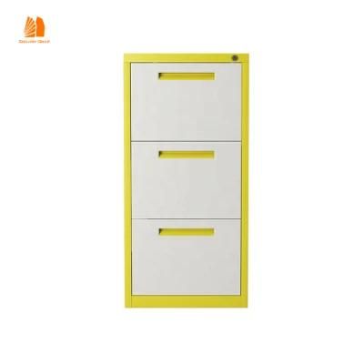 Office Use Fireproof 3 Drawers Steel Filing Drawer Cabinets