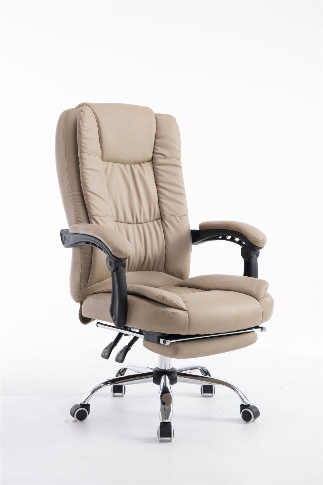 Wholesale High Quality Luxury Ergonomic Light Brown PU Leather Modern Computer Office Executive Chairs