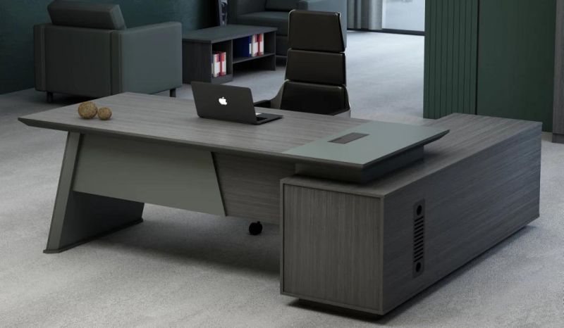 2021 New Design Modern Office Furniture MDF L Shaped Executive Office Table