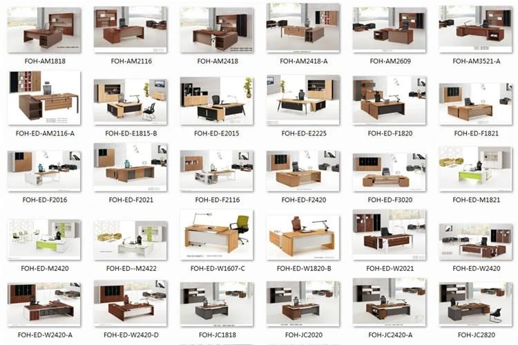 Double Rows L Shape Modular Workstation for 4 Person