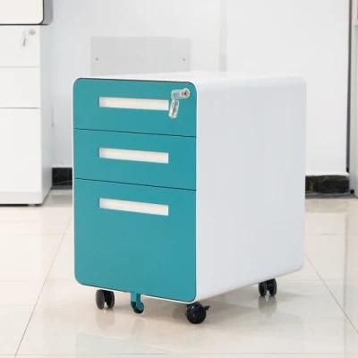 Most Popular Metal Steel File Storage Mobile Pedestal 3 Drawer Cabinet Under Office Desk