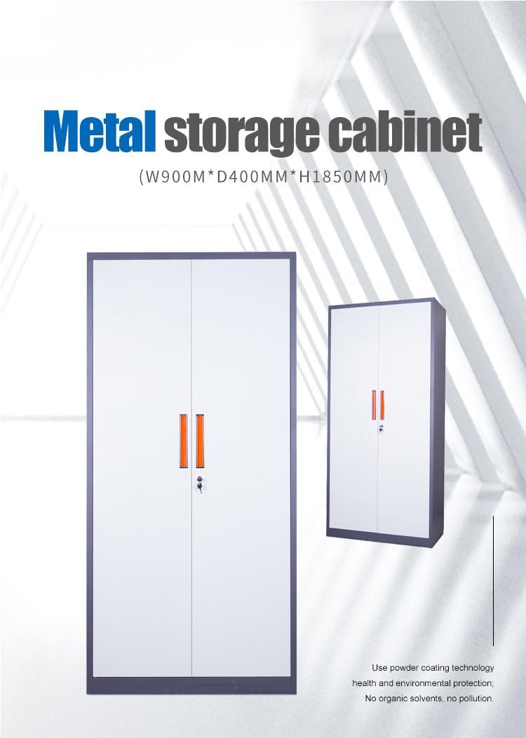 Wholesale Price Metal File Cabinets Office 2 Door Metal Storage Cabinets with 3 Mobile Shelf Filing Cabinet Lemari Besi Archivad