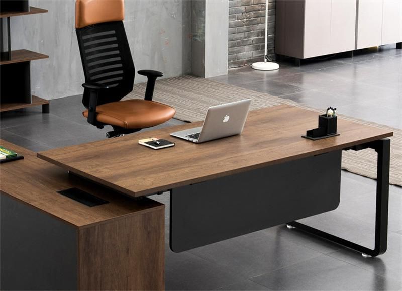 Manufacturer Manager Office Table L Shape Wood Executive Table