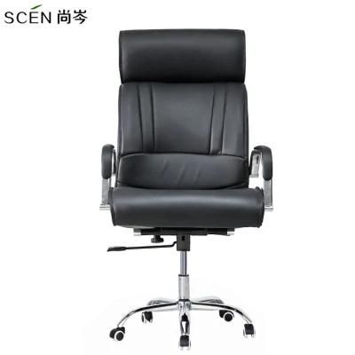 Factory Directly Big and Tall Brown Manager Swivel Leather PU Office Chair Ergomic Executive Chair