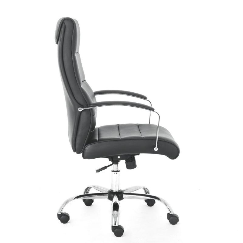 Factory Wholesale High Quality High Back Chrome Base Office Chair