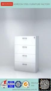 Four Drawers Lateral Filing Cabinet with Electrostatics Powder Coatings