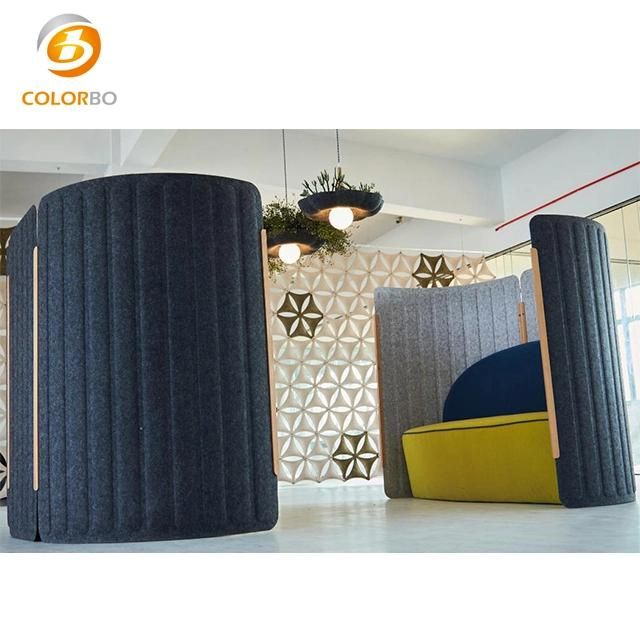 New Material  Fireproof Acoustic100% Polyester Fiber Partition Screen