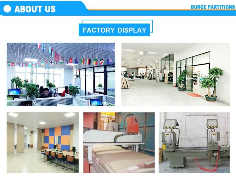 Interior Glass Pillar Partition Collapsible Glass Wall Aluminum Frame Wall