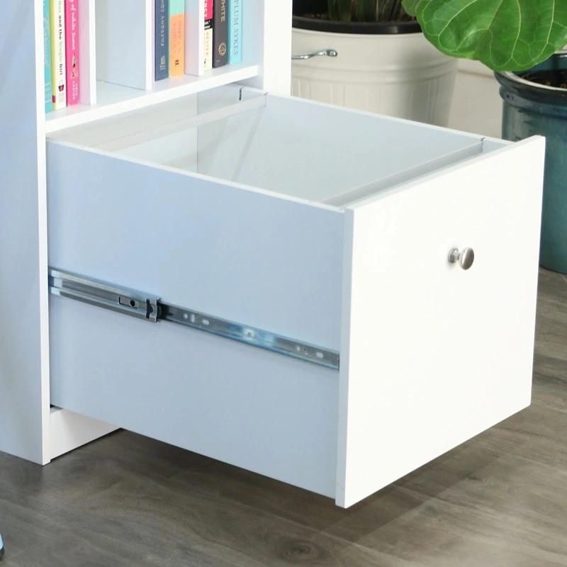 48-Inch White Computer Storage Desk with Keyboard Drawer